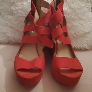 Red Wedge Heel w/ Tassel detail